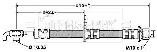 BORG & BECK Bremžu šļūtene BBH7417